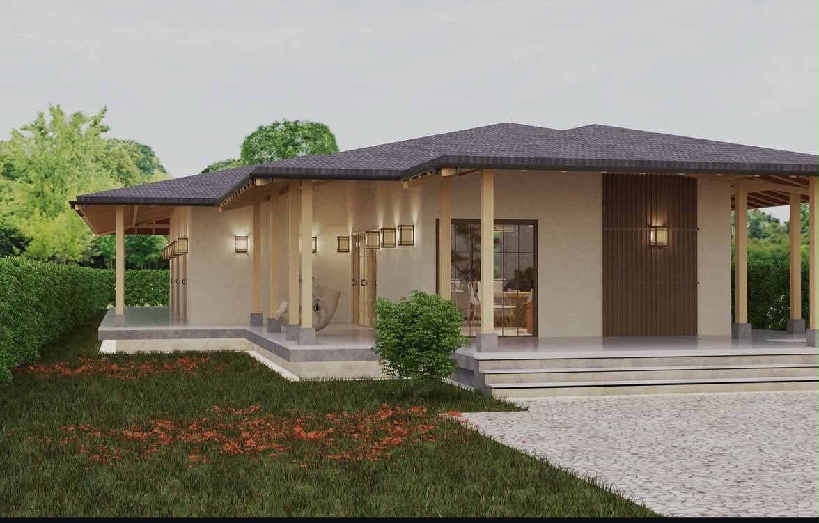 Perspectiva exterior de vivienda unifamiliar